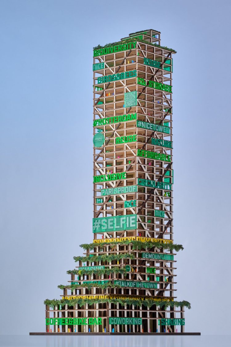 Impressie gehele hele Nice Tower van Nice Developers in Rotterdam