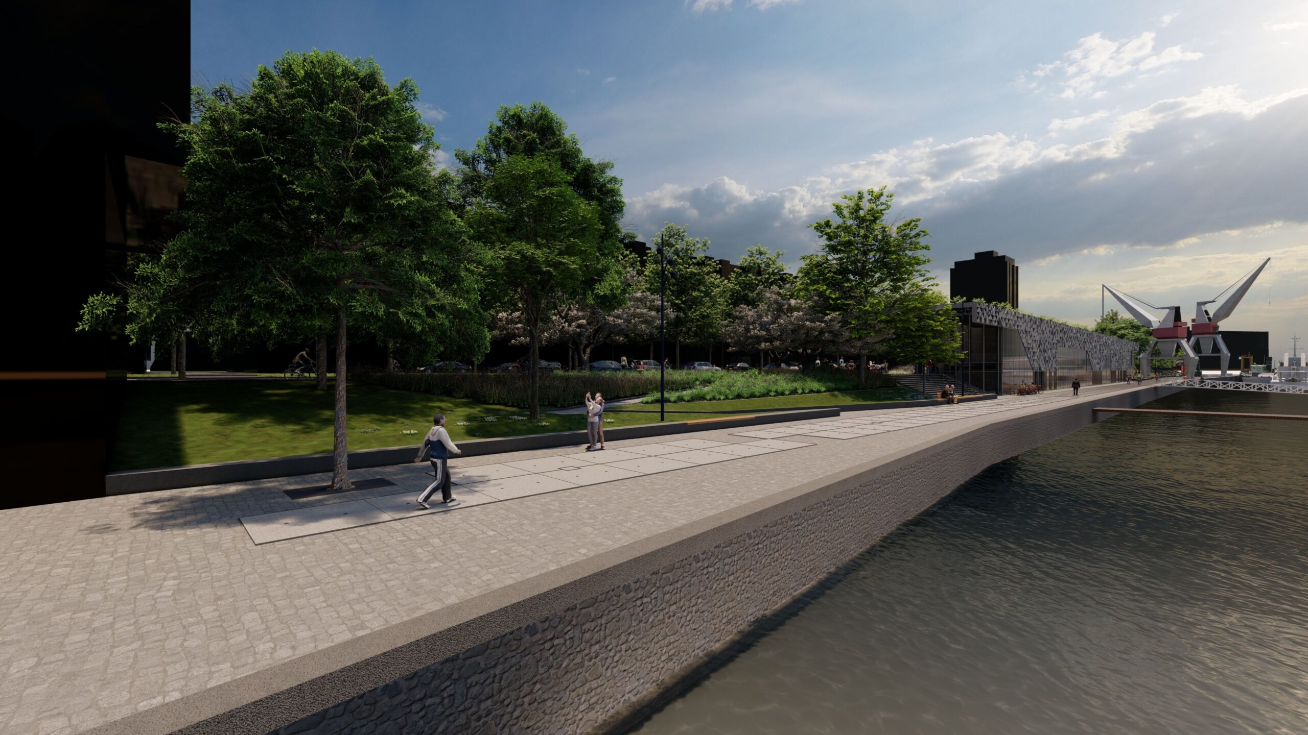 Impressie toekomstige inrichting Leuvehaven